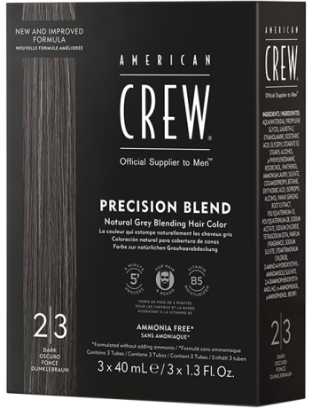 Краска для седых волос №2/3 (Темный нарульный) -  American Crew Precision Blend Dark